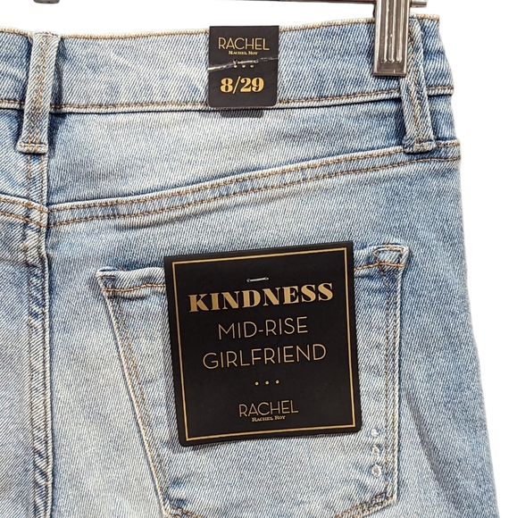 Rachel Roy Kindness Mid Rise Girlfriend Distressed Jeans Size 8/29 - Picture 3 of 13
